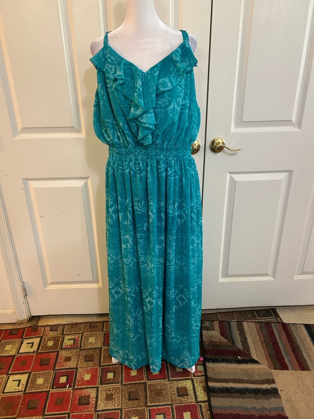 Faded Glory teal maxi sundress, size 3X